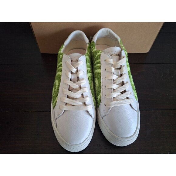 Soludos Psychedelic Spiral Ibiza Platform Sneaker in Forest Green/NIB, Sz. 6.5 - Picture 6 of 11